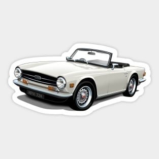 Triumph TR6 in white Sticker